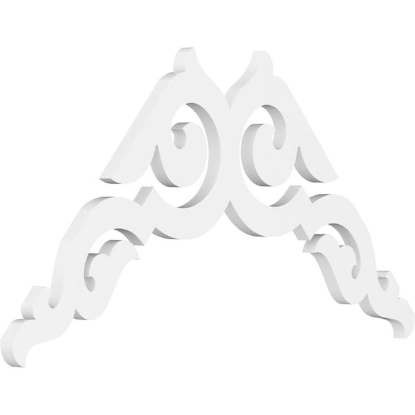 Ekena Millwork Pitch Rotherham Architectural Grade PVC Gable Pediment, 36"W x 21"H x 1"P (14/12) GPP036X021X100ROT - main